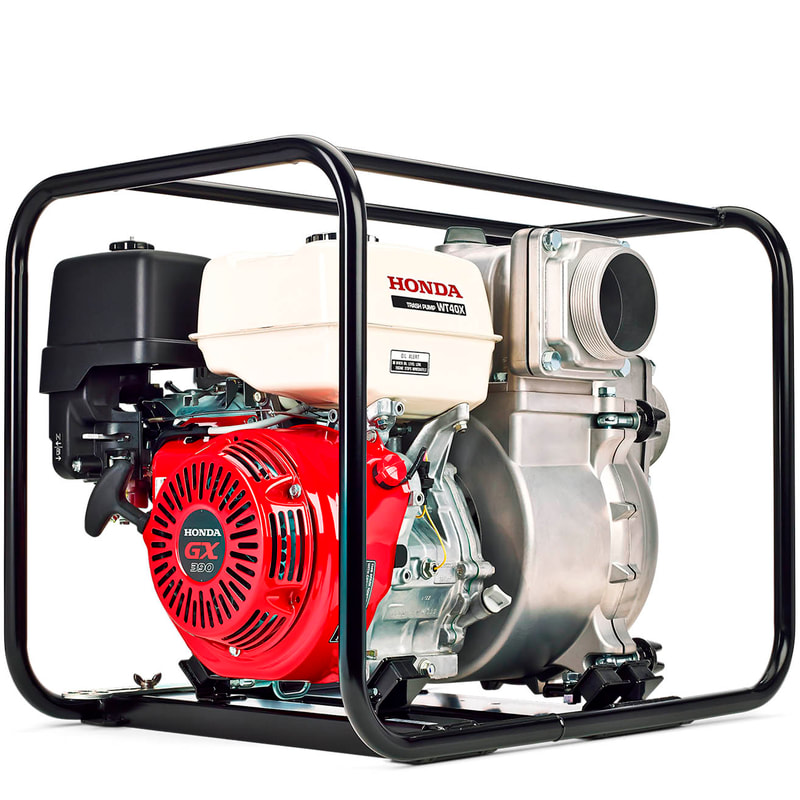 MOTOBOMBA HONDA A GASOLINA  PARA SOLIDOS DE 12HP