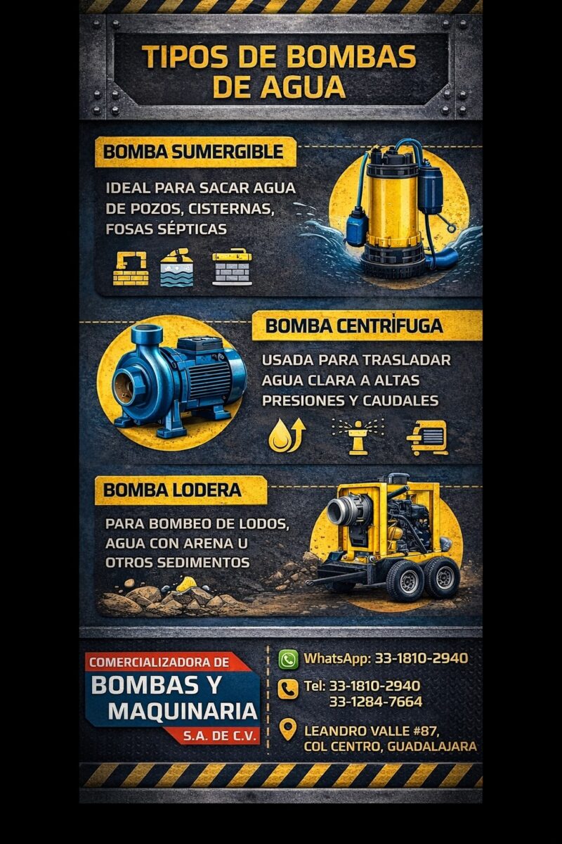 Tipos de bomba de agua