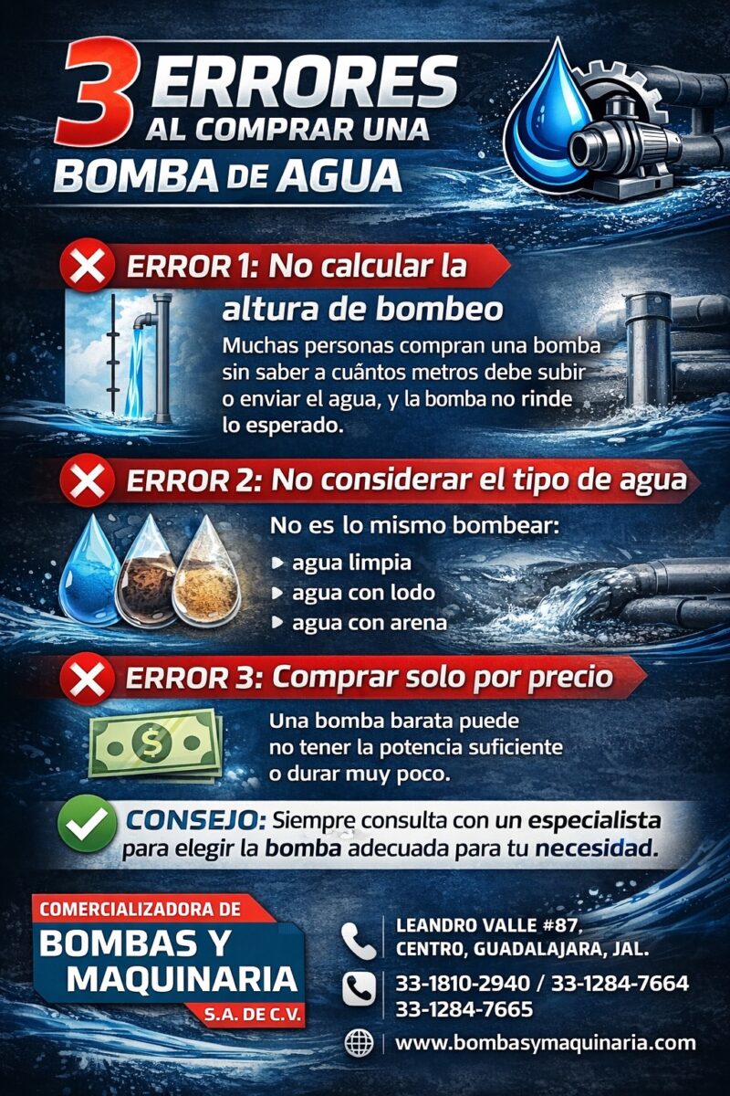 3 Errores al comprar una bomba de agua